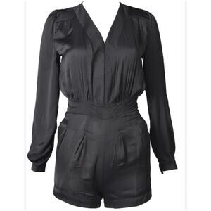 NWT Choies Black Long Sleeve Playsuit Womens Small